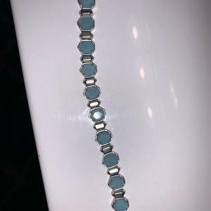 Kendra Scott Mint Quartz Tara Silver Bracelet